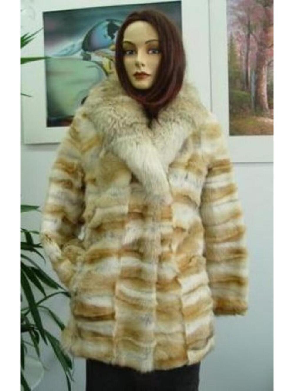 SHOWROOM NEW COYOTE FUR COAT JACKET WOMEN WOMAN SIZE 6-8 SMALL-MEDIUM